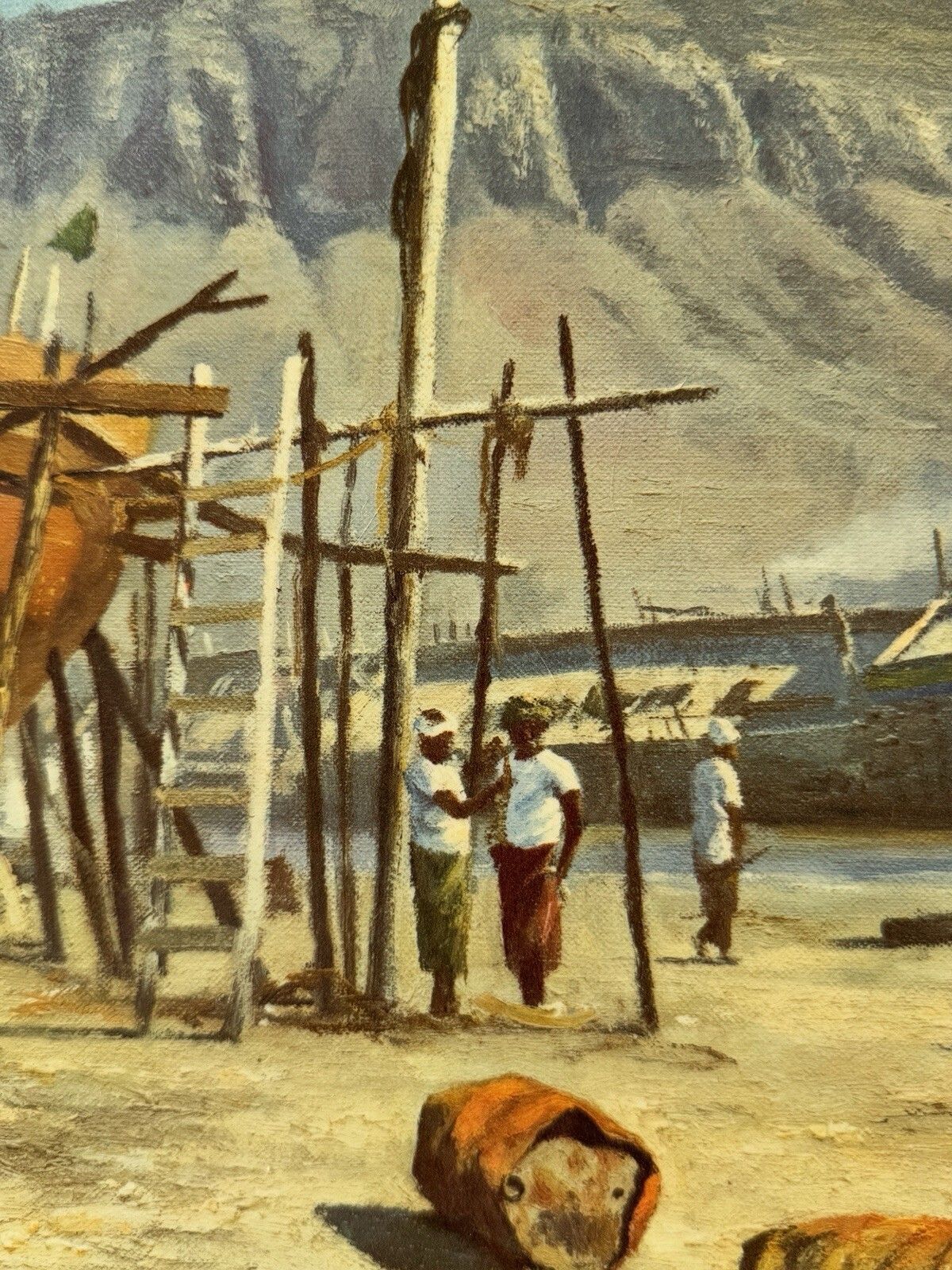 “Slave Island, Aden" By The British Wildlife Artist David Shepherd Framed Print photo vintage