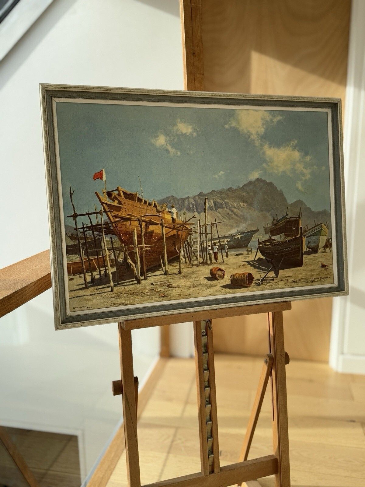 Art “Slave Island, Aden" By The British Wildlife Artist David Shepherd Framed Print photo