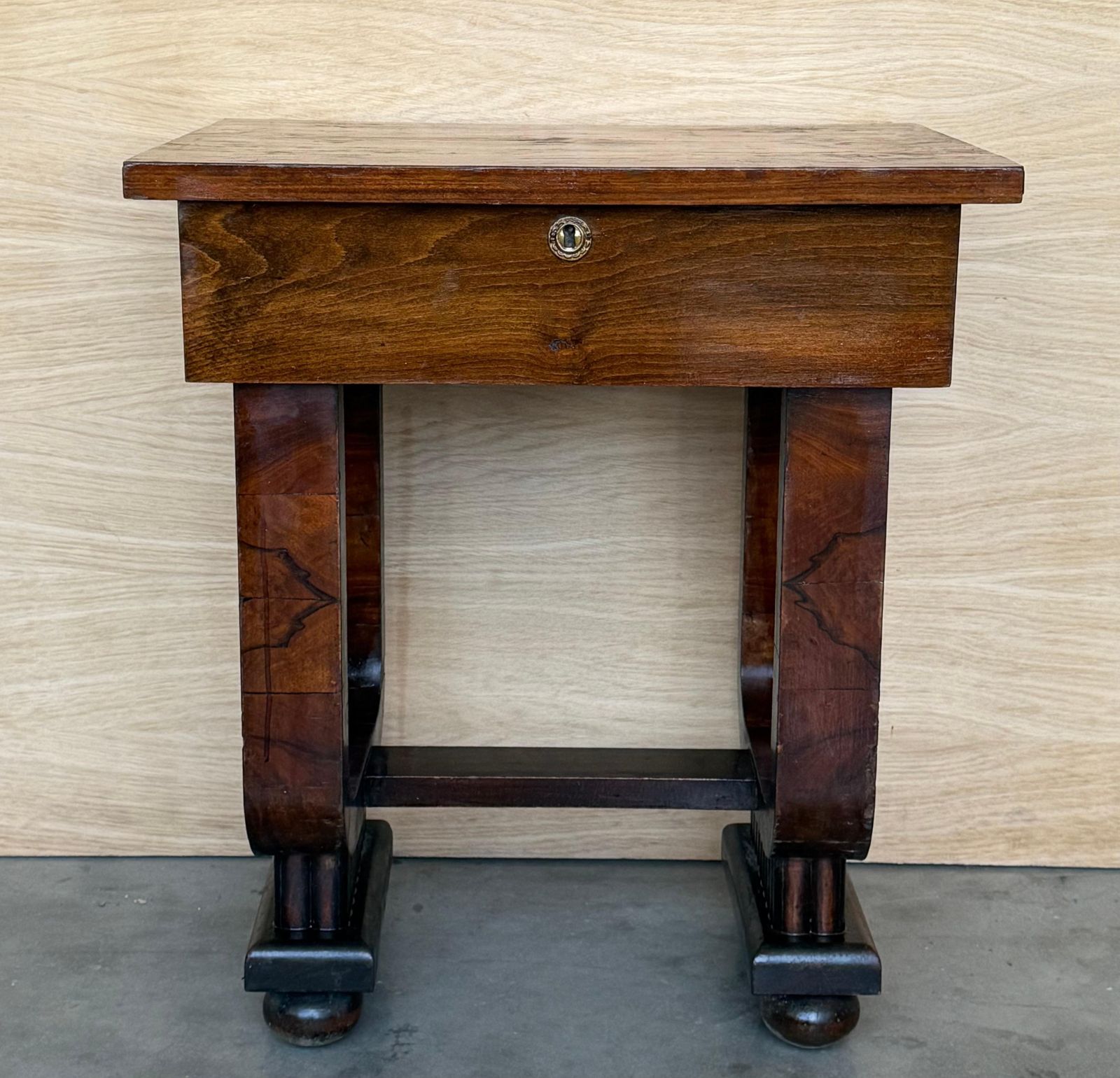 Art Deco Sewing Stand Work Or Side Table Table With Black Ebonized Details photo furniture