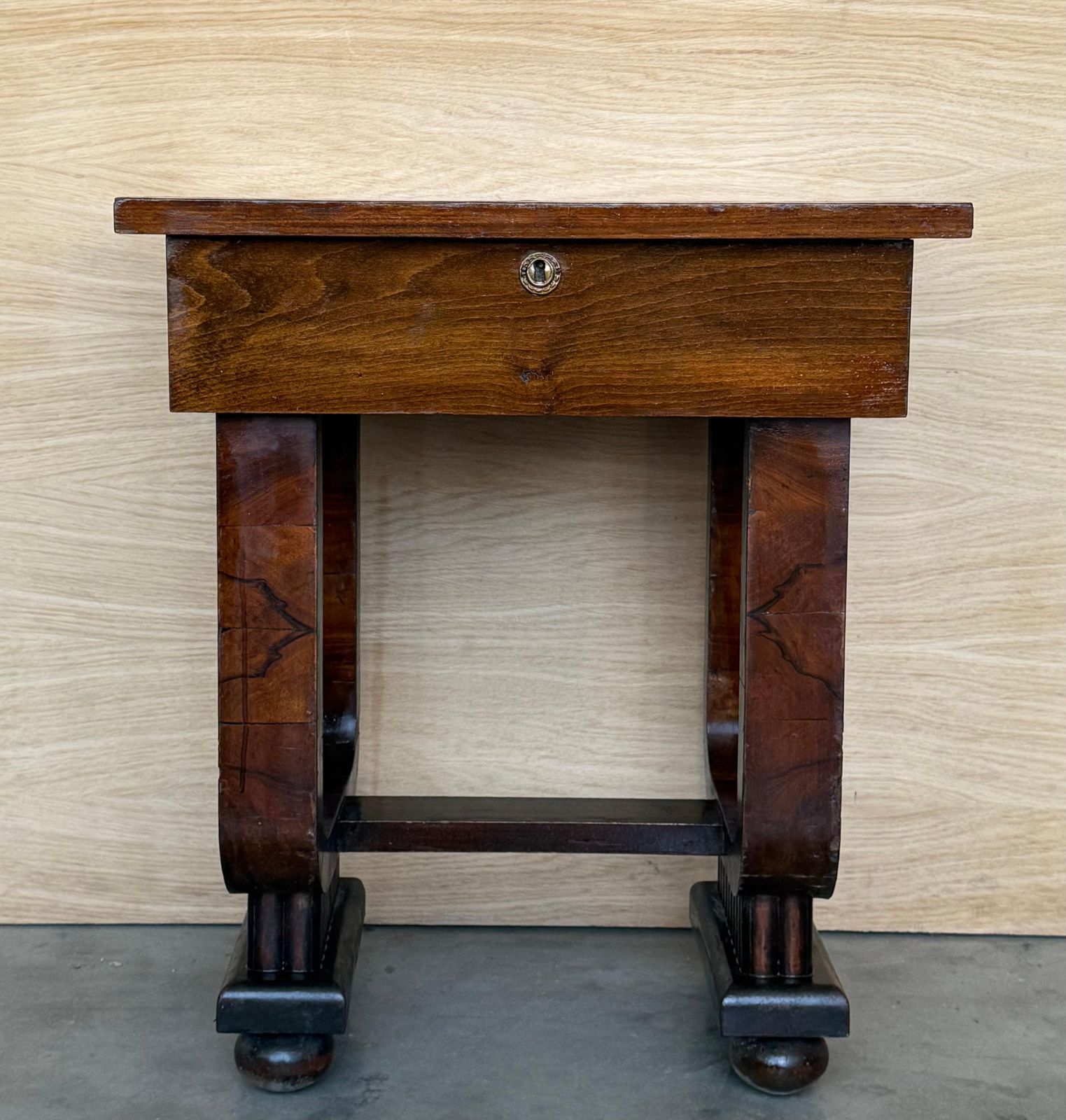 Art Deco Sewing Stand Work Or Side Table Table With Black Ebonized Details photo Furniture