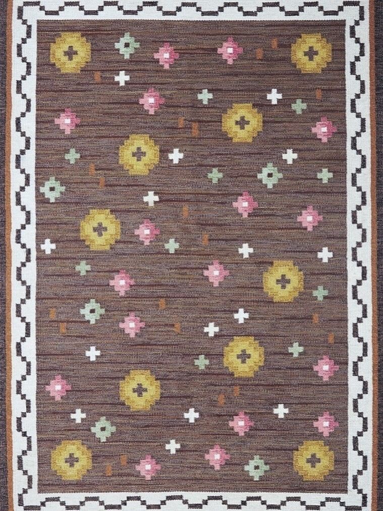 1950's Swedish Flatweave By Anna Greta Sjöqvist