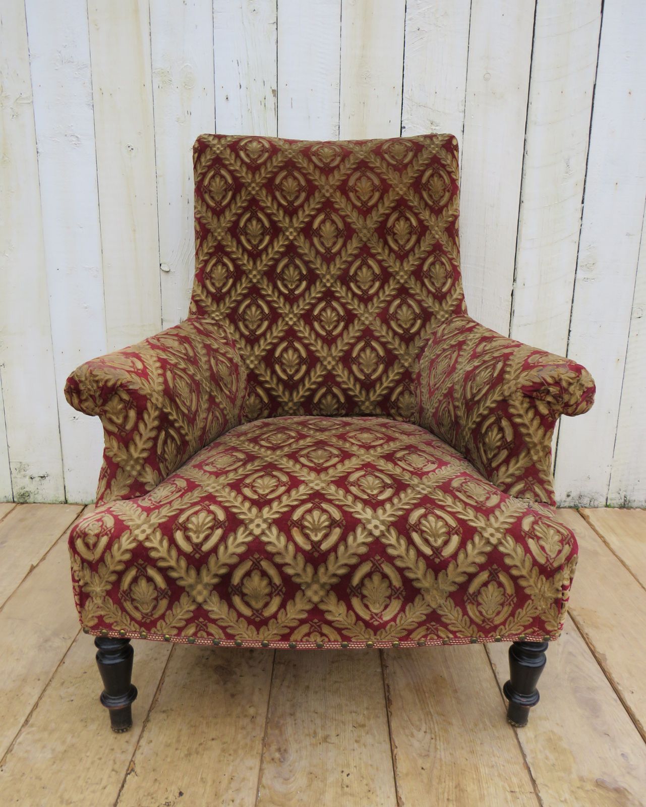 Antique French Napoleon III Library Armchair photo for sale