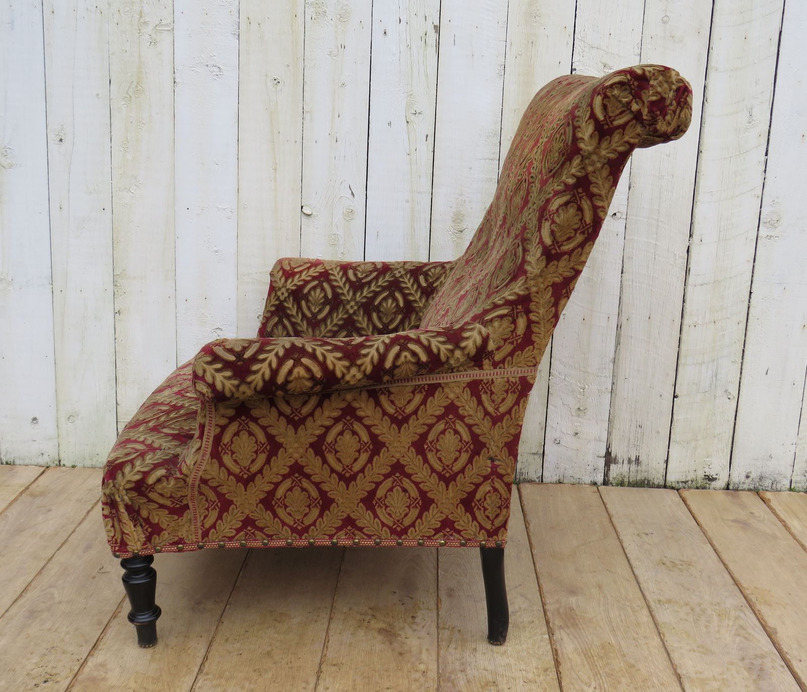 Antique French Napoleon III Library Armchair photo vinterior