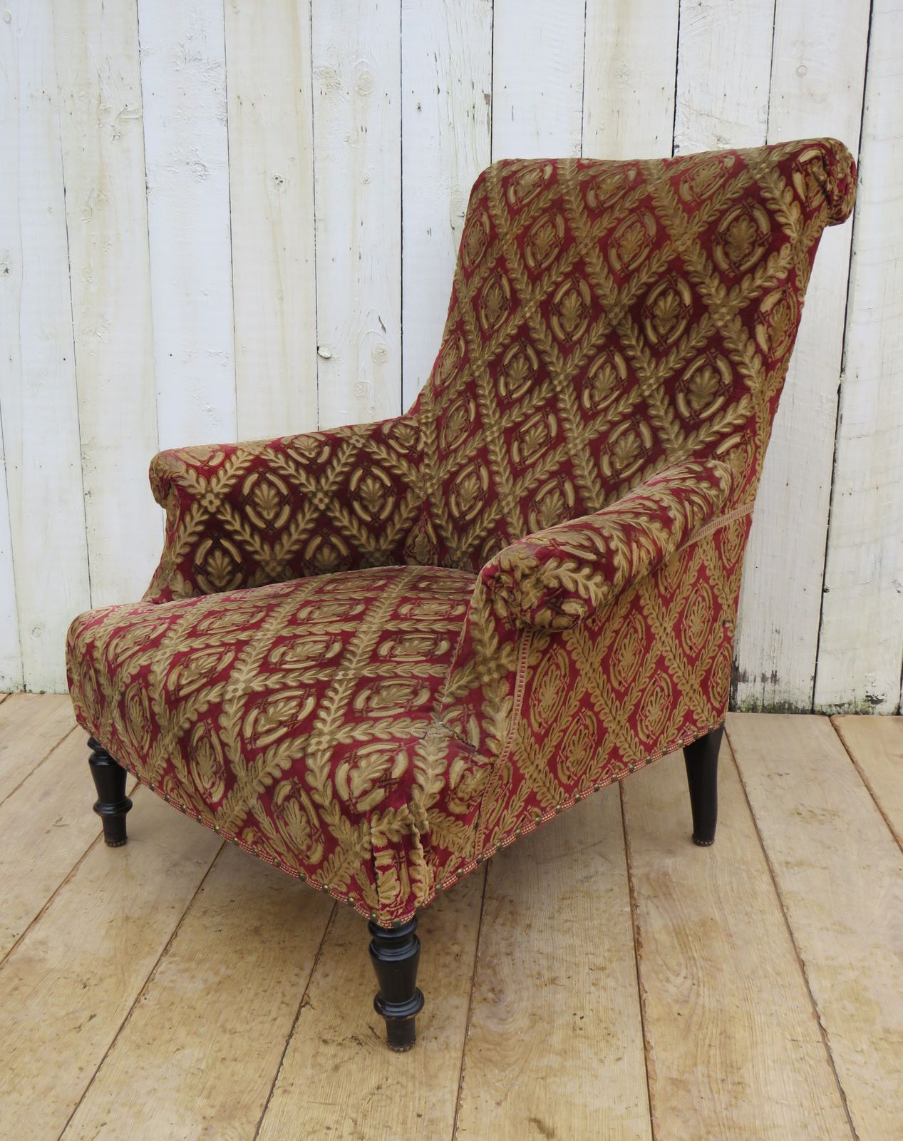 photo furniture Antique French Napoleon III Library Armchair