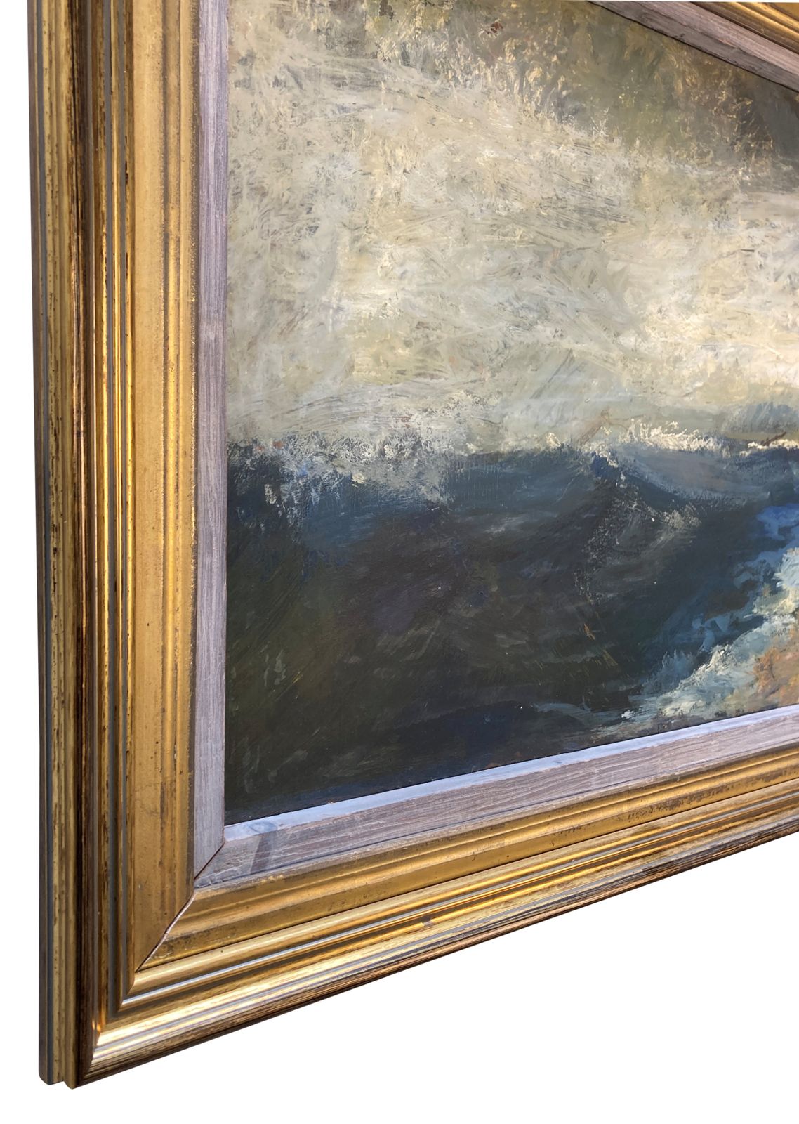 A Framed Oil On Panel Seascape In The Manner Of Turner photo for sale