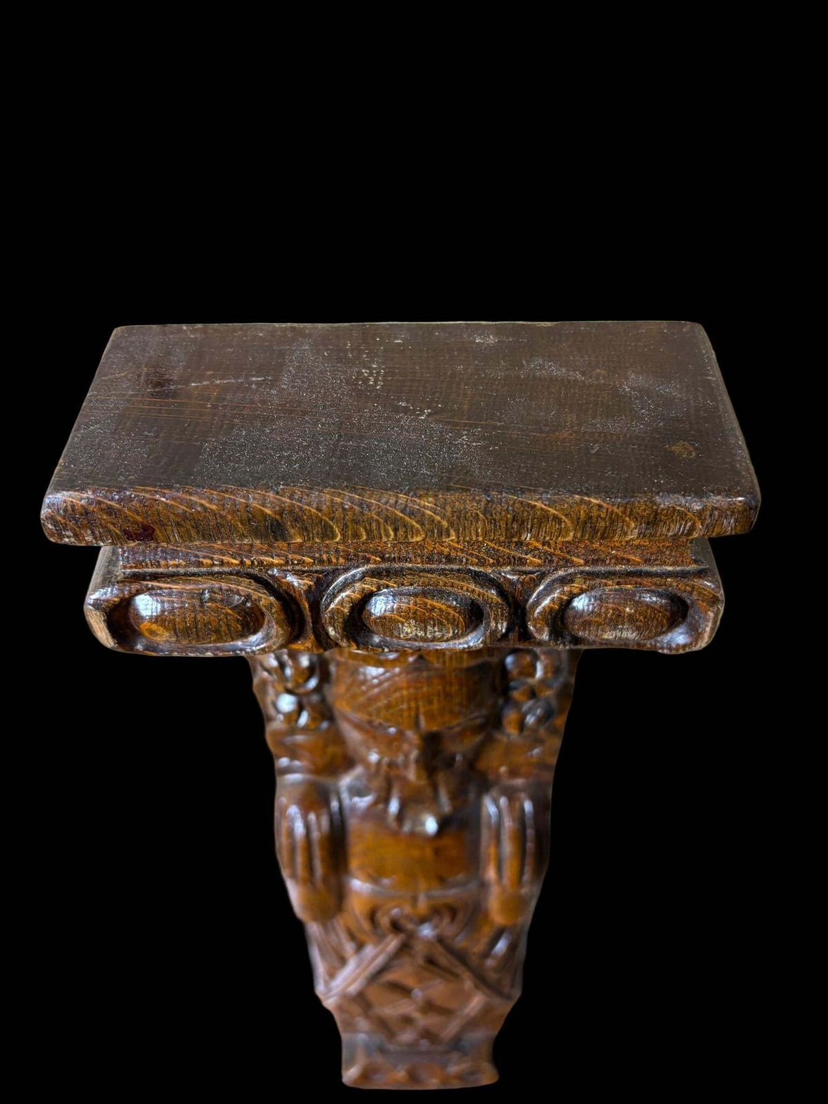 Set Of 18th Century Carved Oak Herm Mounts And Corbels photo buy