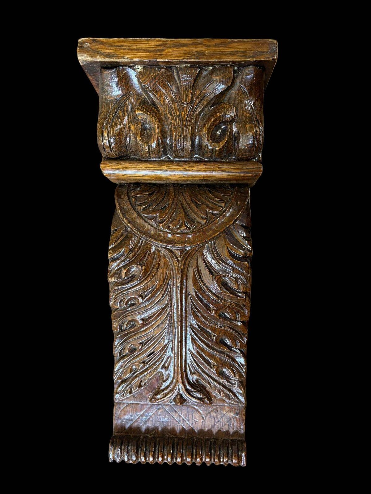 photo buy Set Of 18th Century Carved Oak Herm Mounts And Corbels