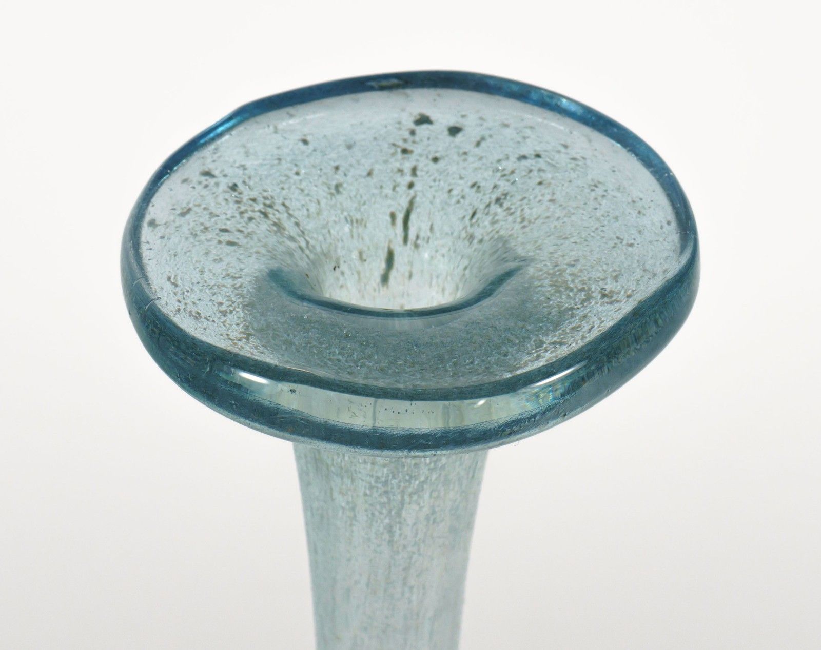Vintage 1970s Tall Blue & Green Scavo German Studio Glass Vase photo Home Decor
