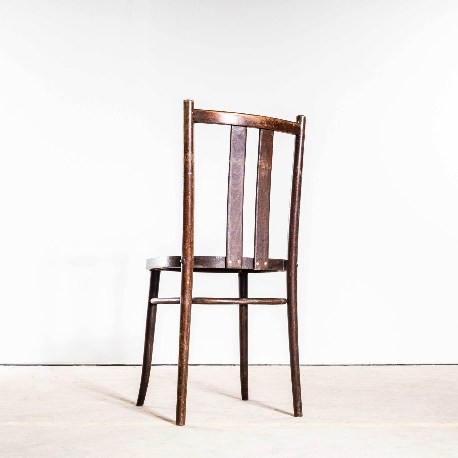 Furniture 1950's Dark Oak Refined Bentwood Dining Chairs   Set Of Six photo