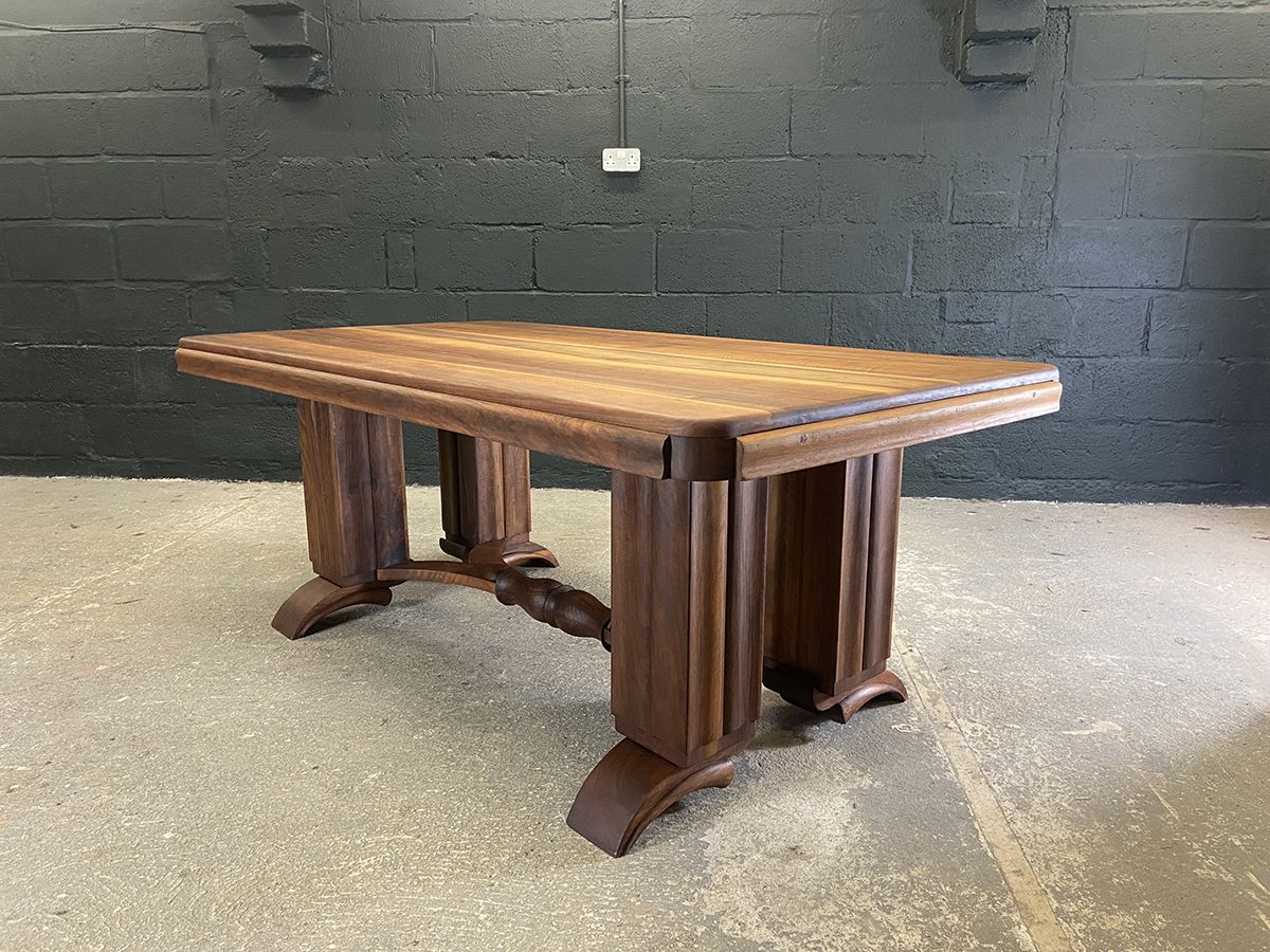 French Art Deco Dining Table, Dominique, Rosewood, Circa 1930 photo 5950.0