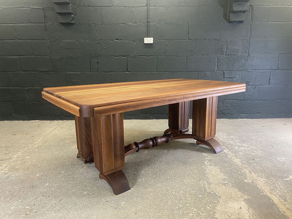 French Art Deco Dining Table, Dominique, Rosewood, Circa 1930