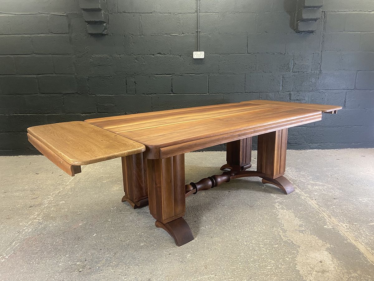 photo vintage French Art Deco Dining Table, Dominique, Rosewood, Circa 1930