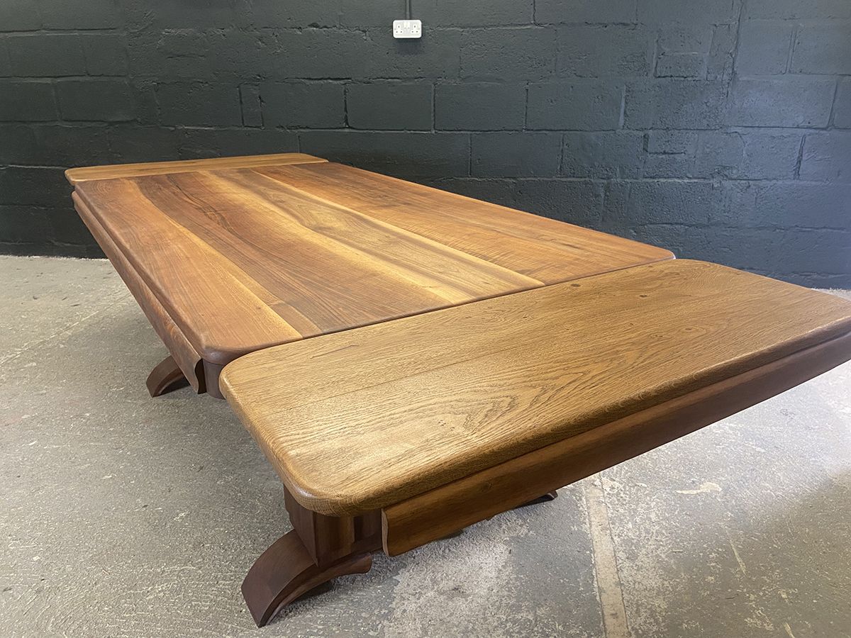 Furniture French Art Deco Dining Table, Dominique, Rosewood, Circa 1930 photo