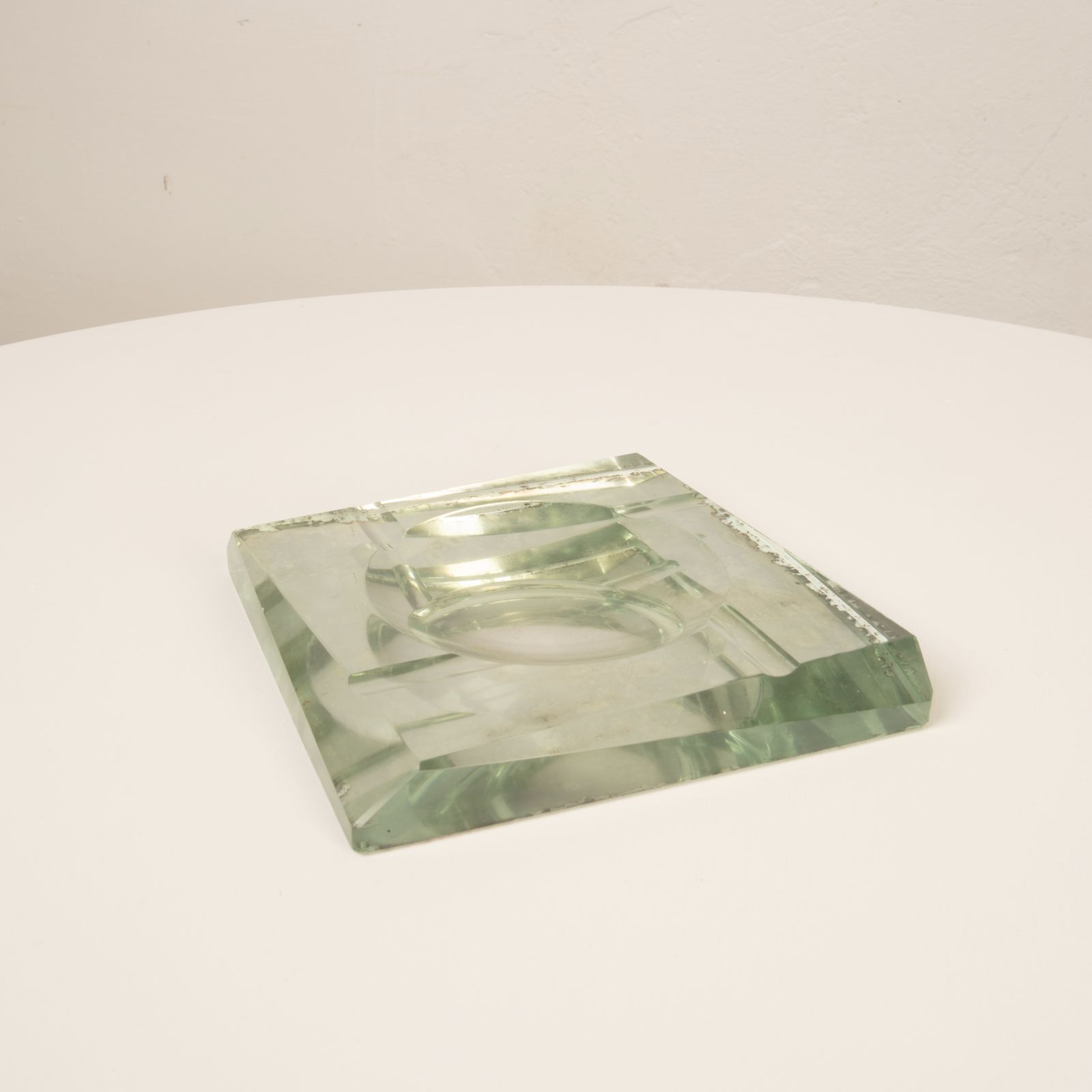 Crystal Ashtray Designed By Pietro Chiesa For Fontana Arte 1940 photo for sale