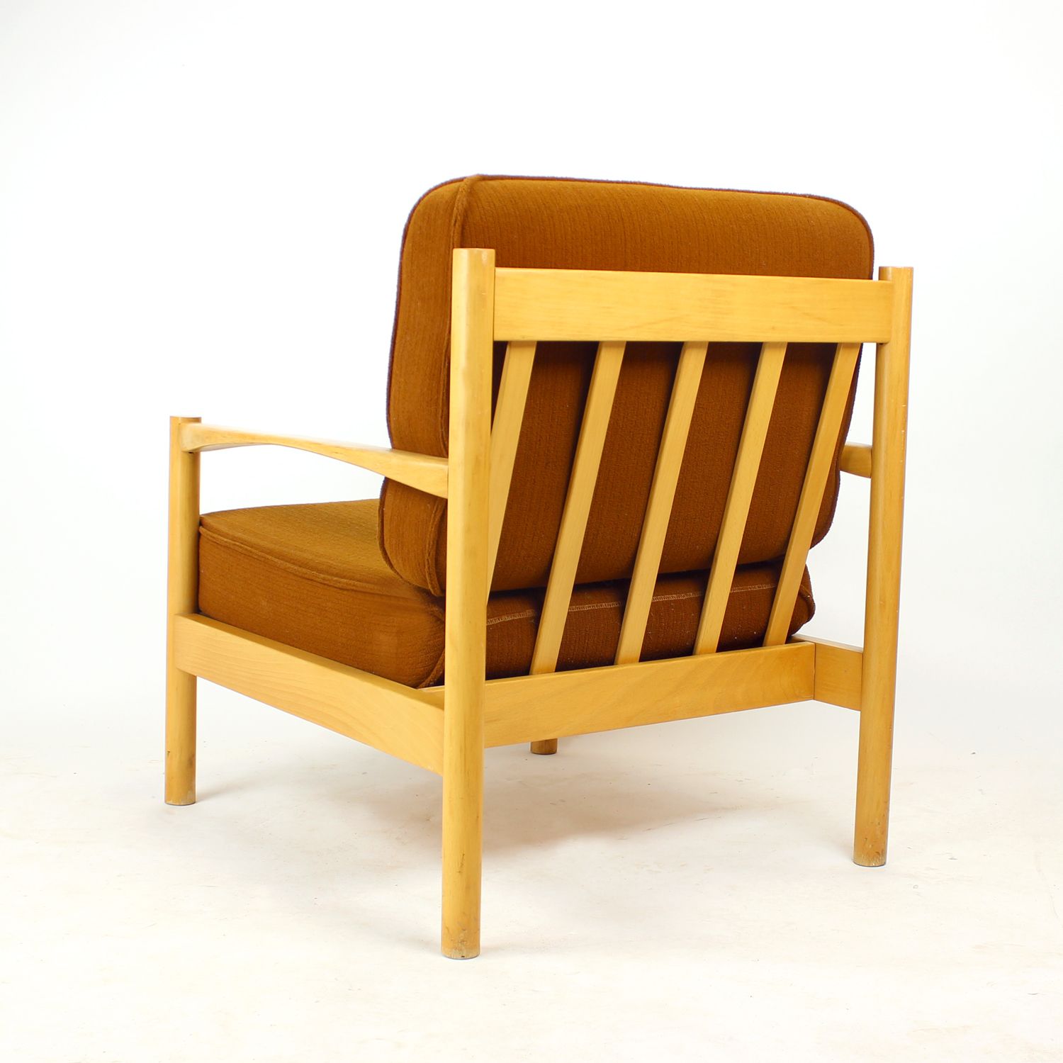 Elegant Lounge Chair In Oak, Czechoslovakia 1960s, 4 Available photo buy