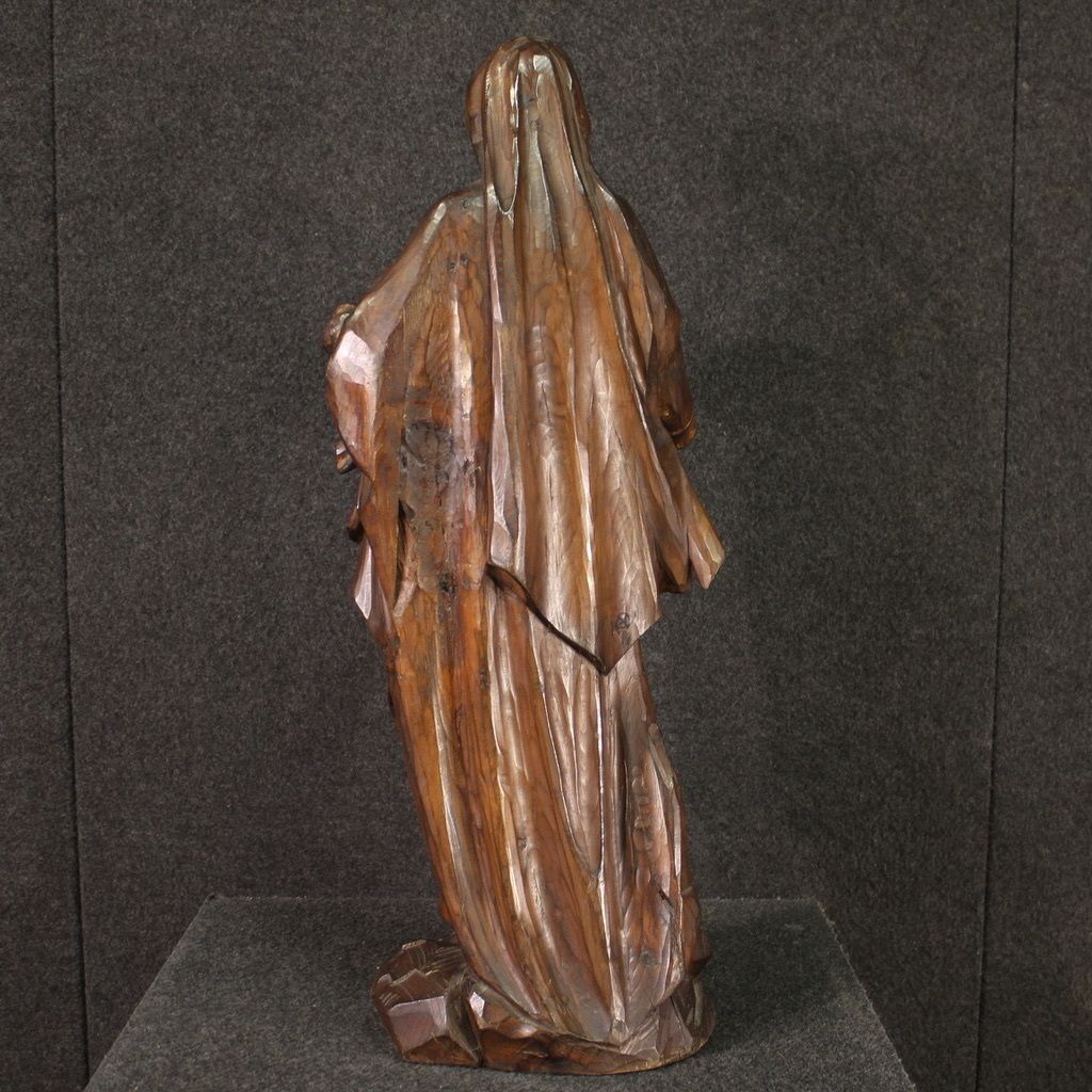 19th Century Religious Wooden Sculpture photo for sale