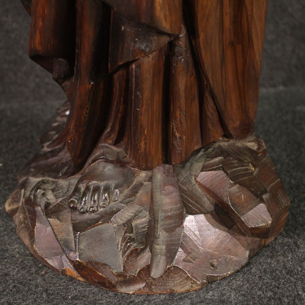 2000.0 19th Century Religious Wooden Sculpture photo