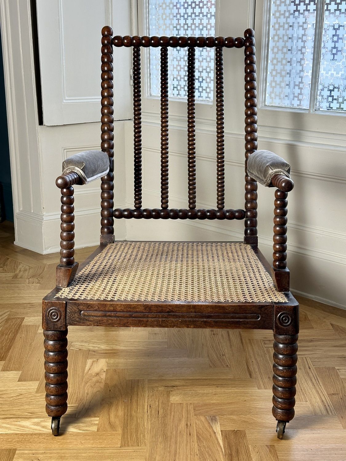 19th Century English Bobbin Armchair With Cane Seat photo 2000.0