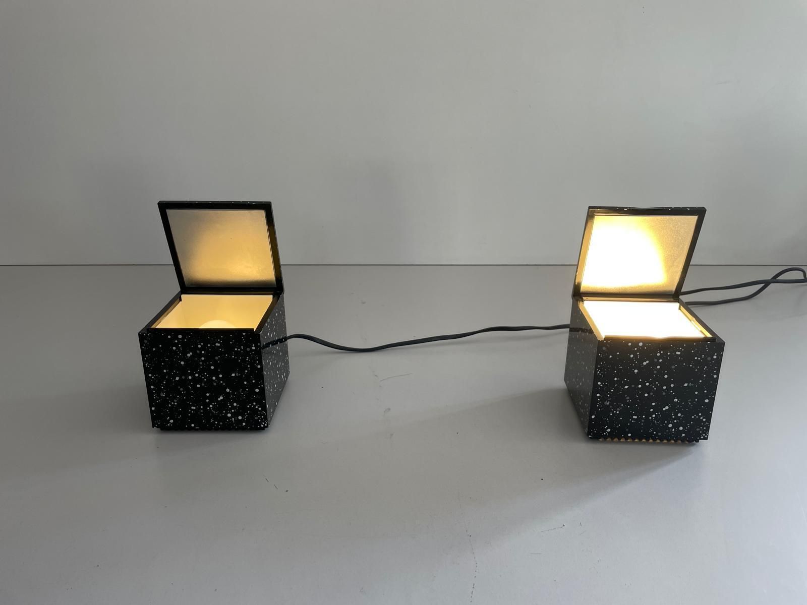 Pair Of Cuboluce Table Lamps By Opi Milano For Cini & Nils, 1970s, Italy