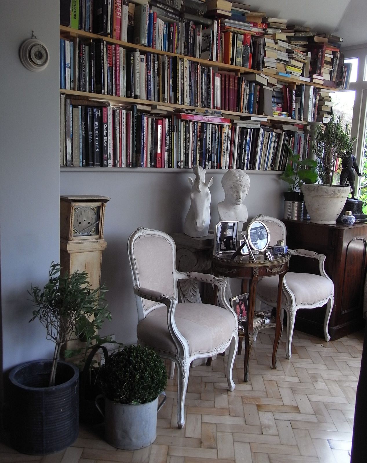 photo vinterior Pair Of  Weathered Louis Style Carver Chairs Only To Order For Upholstery And Final Finish Requierment