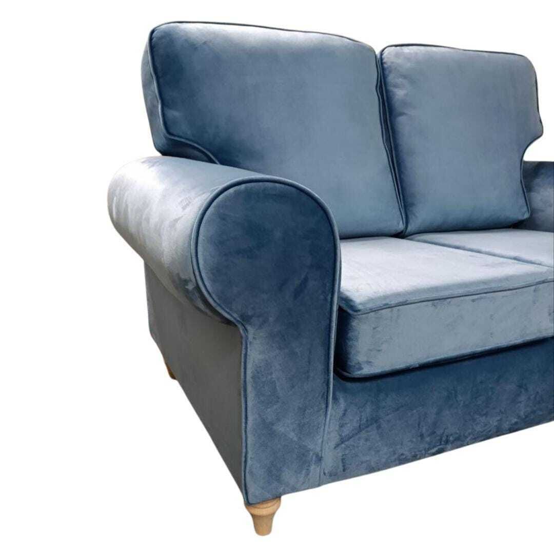 Hand Built British Velvet Two Seater Sofa – Bespoke Colours Available photo Furniture