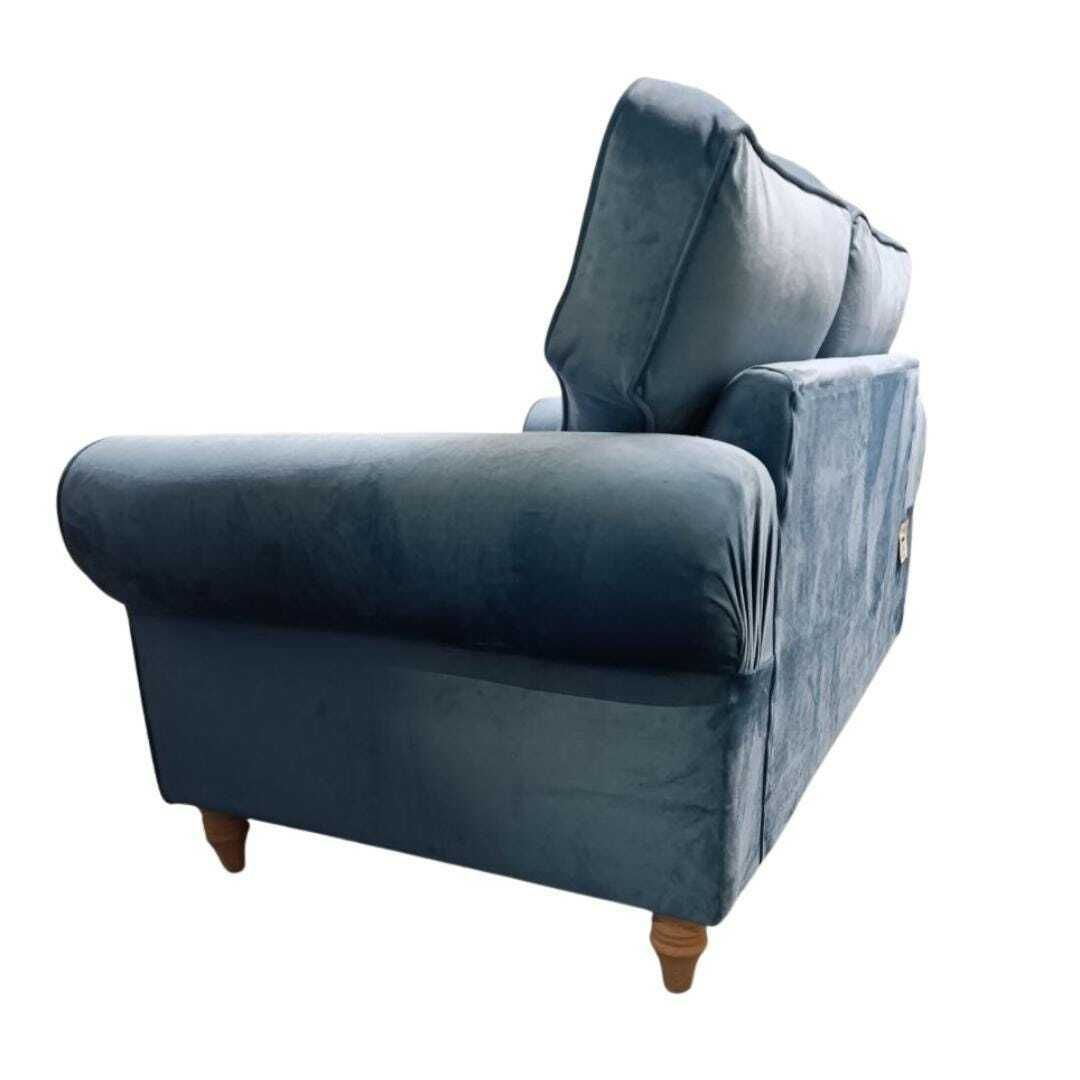 Hand Built British Velvet Two Seater Sofa – Bespoke Colours Available photo vinterior