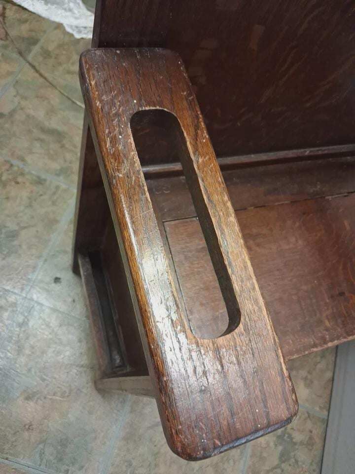 Antique Art Deco Hall Stand Bench With Original Hooks And Drip Trays photo vinterior