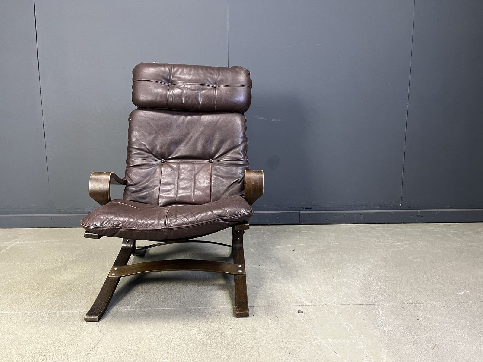 Vintage Scandinavian Leather And Bentwood Armchair, 1970s photo furniture