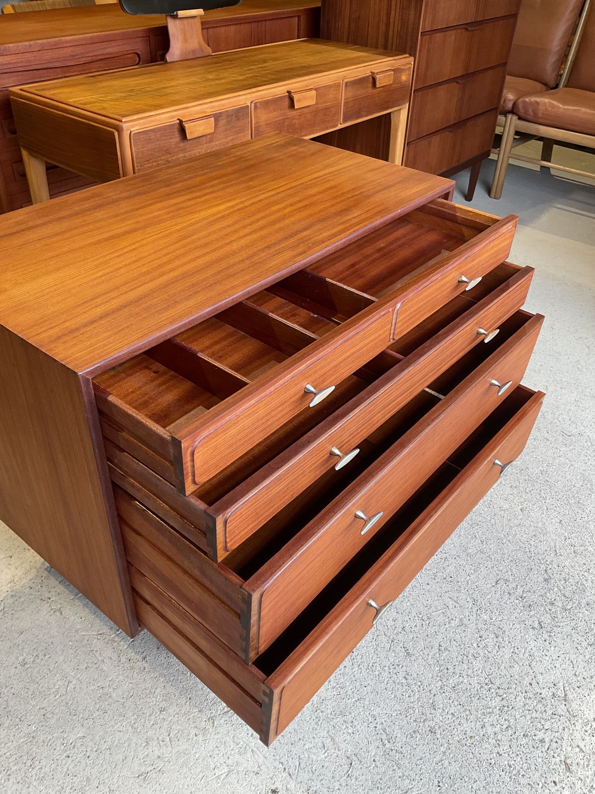Mid Century Teak Chest Of Drawers photo Furniture