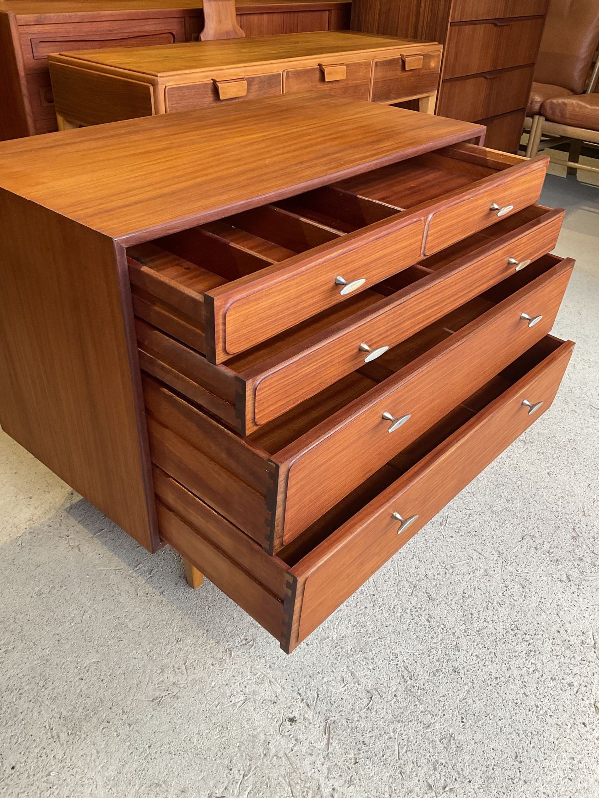 Mid Century Teak Chest Of Drawers photo buy