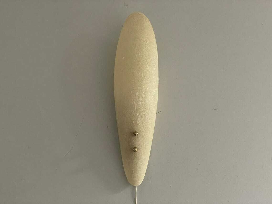 Elegant Leaf Design Fiberglass Pair Of Sconces 1960s Germany photo buy
