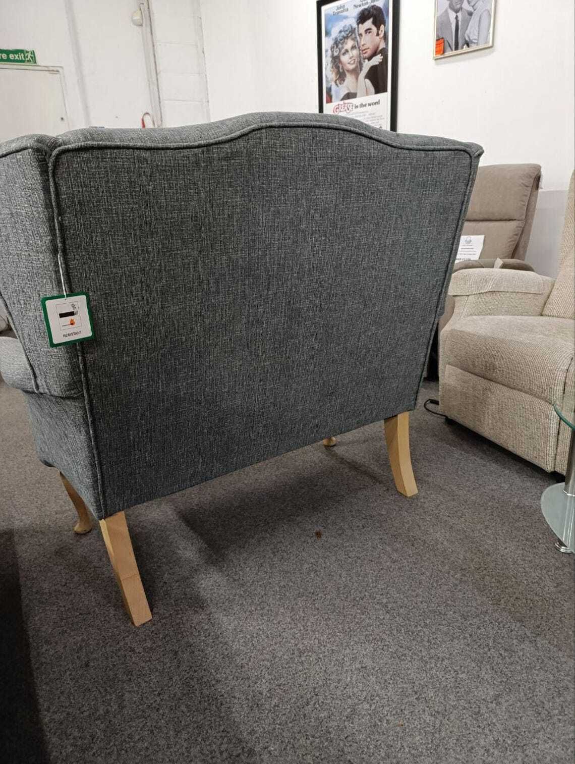 British Upholstered Wingback Two Seater Sofa  Brand New Upholstery (Higher Seat For Easier Access) photo Furniture