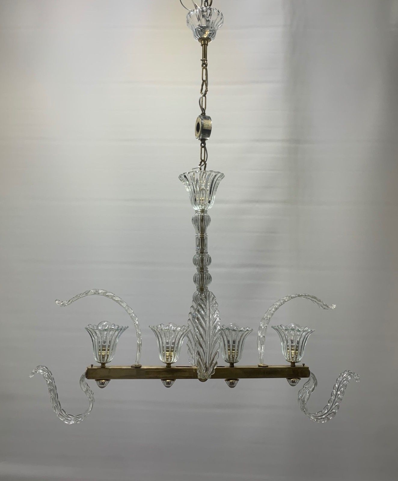 Pendant Chandelier ++Rare ++Seguso V.A.  Restored Made In Italy