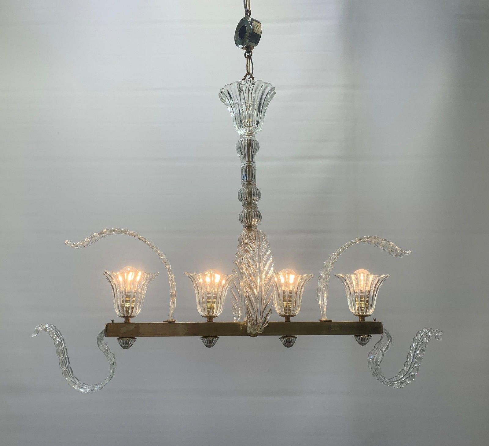 Pendant Chandelier ++Rare ++Seguso V.A.  Restored Made In Italy photo vintage