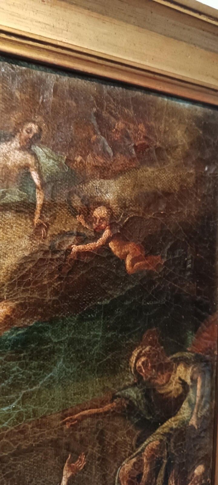 Dipinto Antico .  Olio Su Tela Assunzione Della Vergine XVIII Secolo photo 836.0