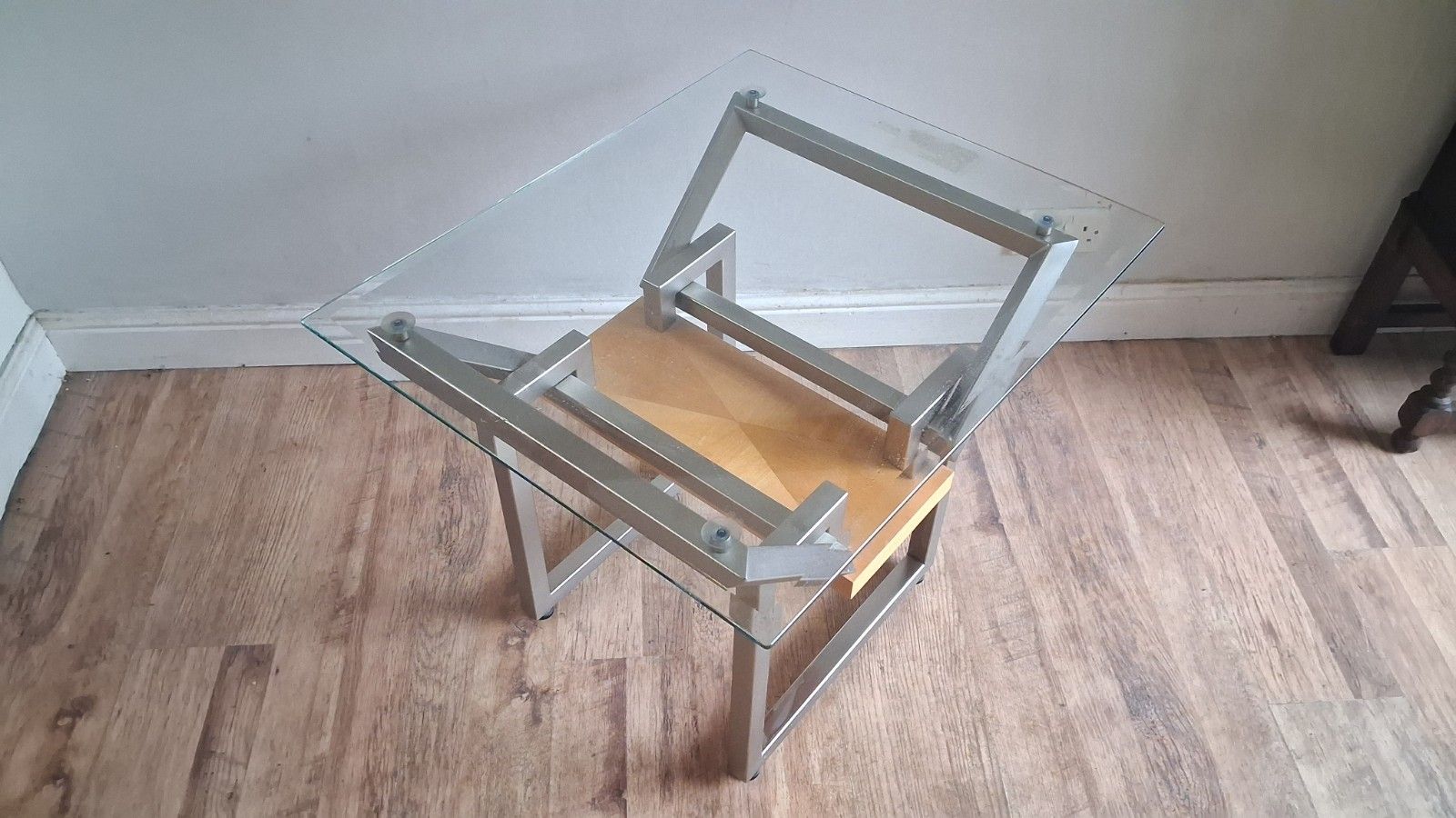 285.0 1980's Contemporary Industrial  Mid Century Designer Drinks /Coffee Table photo