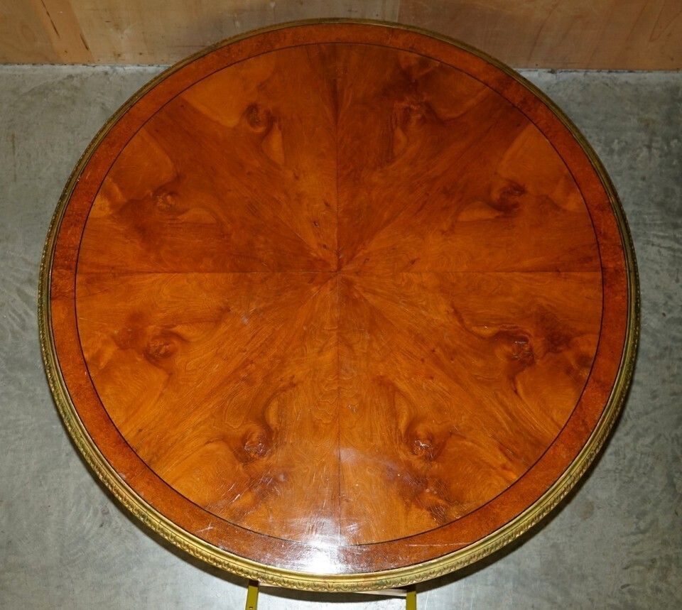 Important Continental Walnut Amboyna Giltwood Dining Or Extra Large Centre Table photo furniture