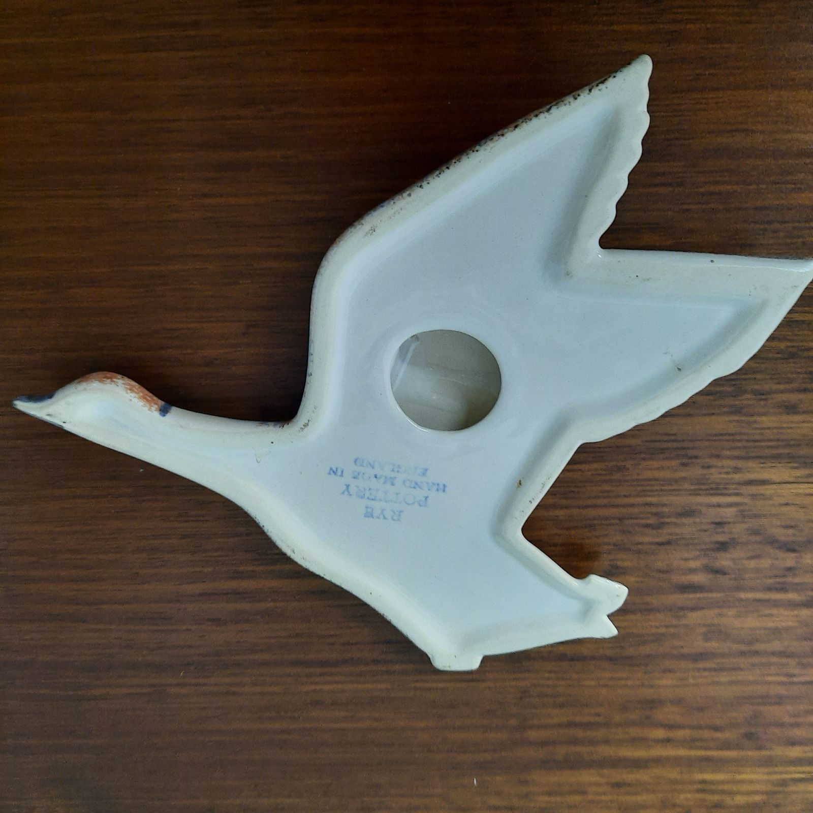 Set Of 3 Graduated Flying Duck Wall Plaques   Rye Pottery   Hand Made In England   1980s photo 250.0