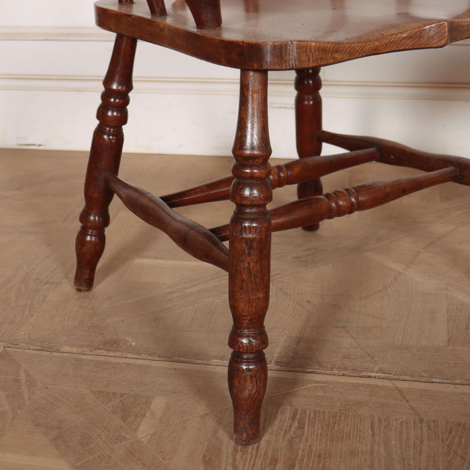 Pair Of English Smokers Bow Arm Chairs photo for sale
