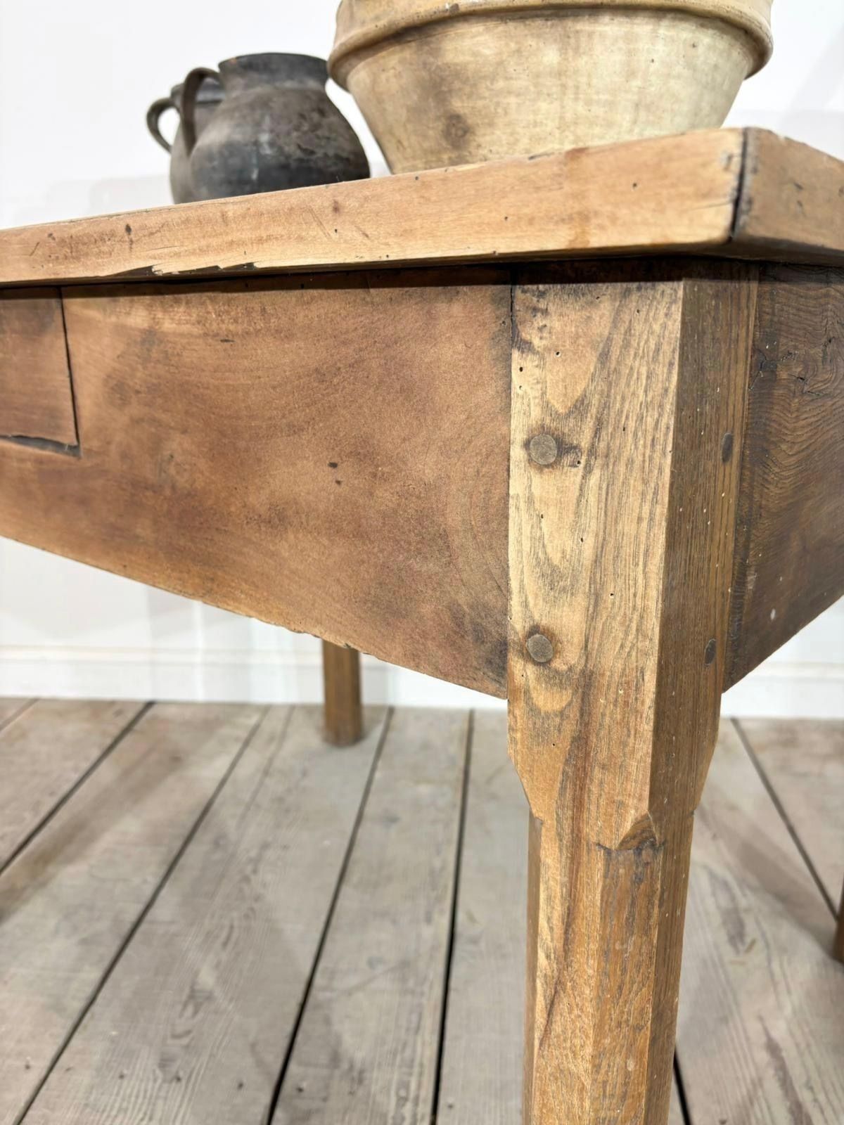 Antique French Rustic Kitchen Table / Desk photo vinterior