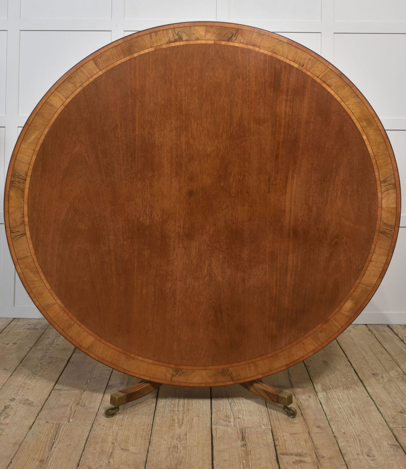Elegant Georgian Style Mahogany Pedestal Dining Table photo vintage