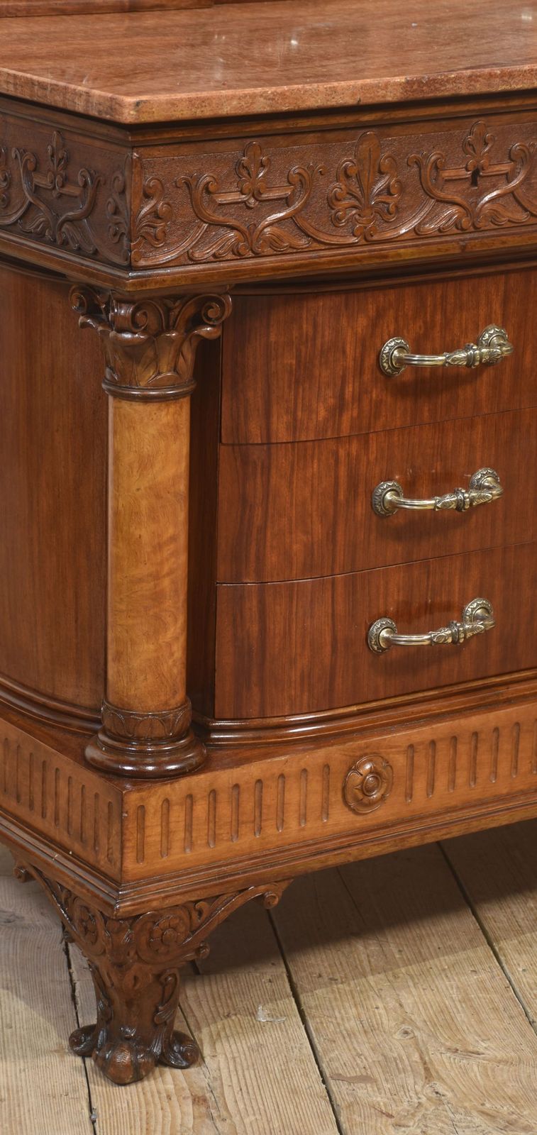 Furniture Impressive 19th Century Mahogany Dressing Chest photo