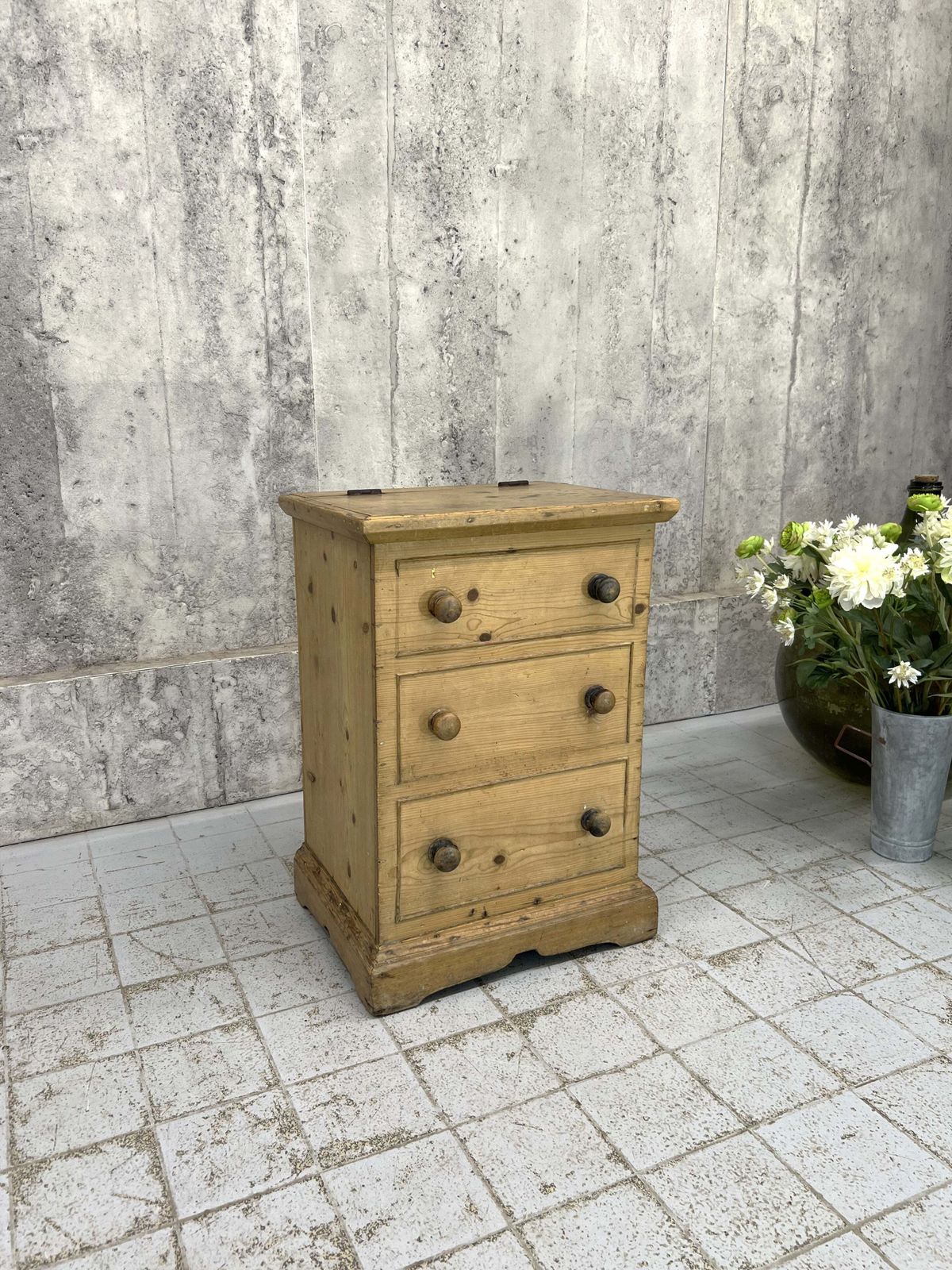 Small Antique Pine Trunk (Faux Chest Of Drawers) photo furniture