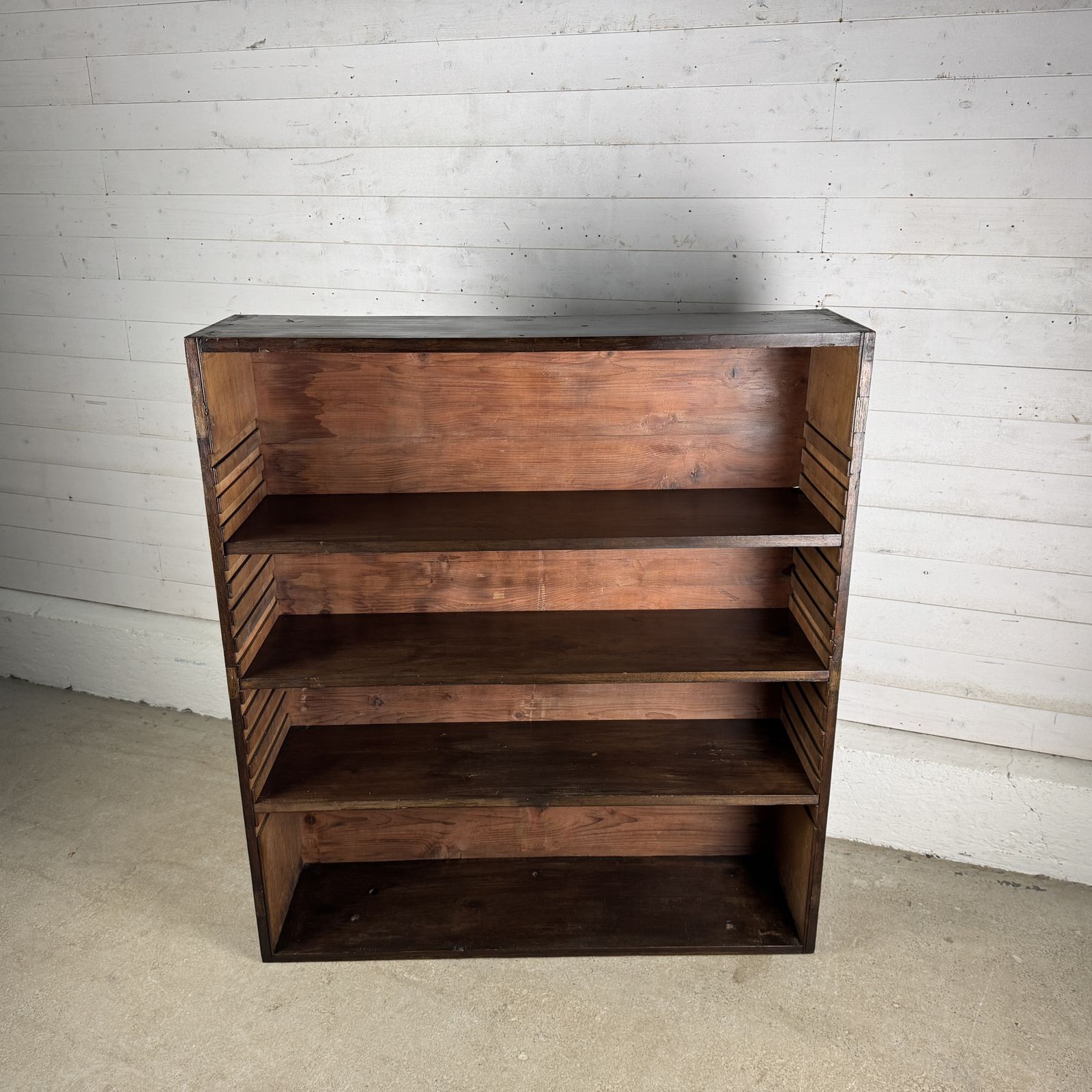 Antique Oak And Pine Bookcase With Adjustable Shelves photo furniture