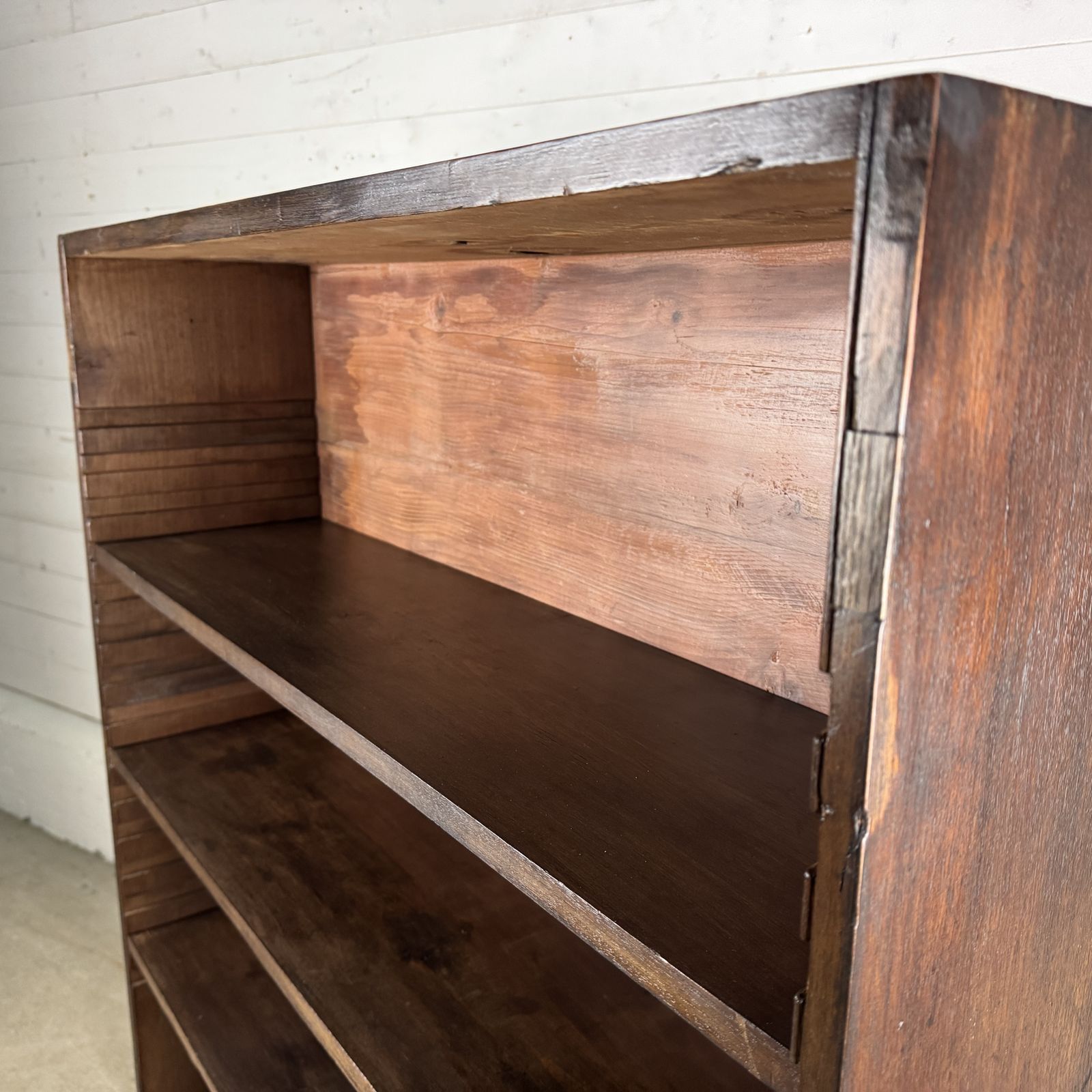 Antique Oak And Pine Bookcase With Adjustable Shelves photo vinterior