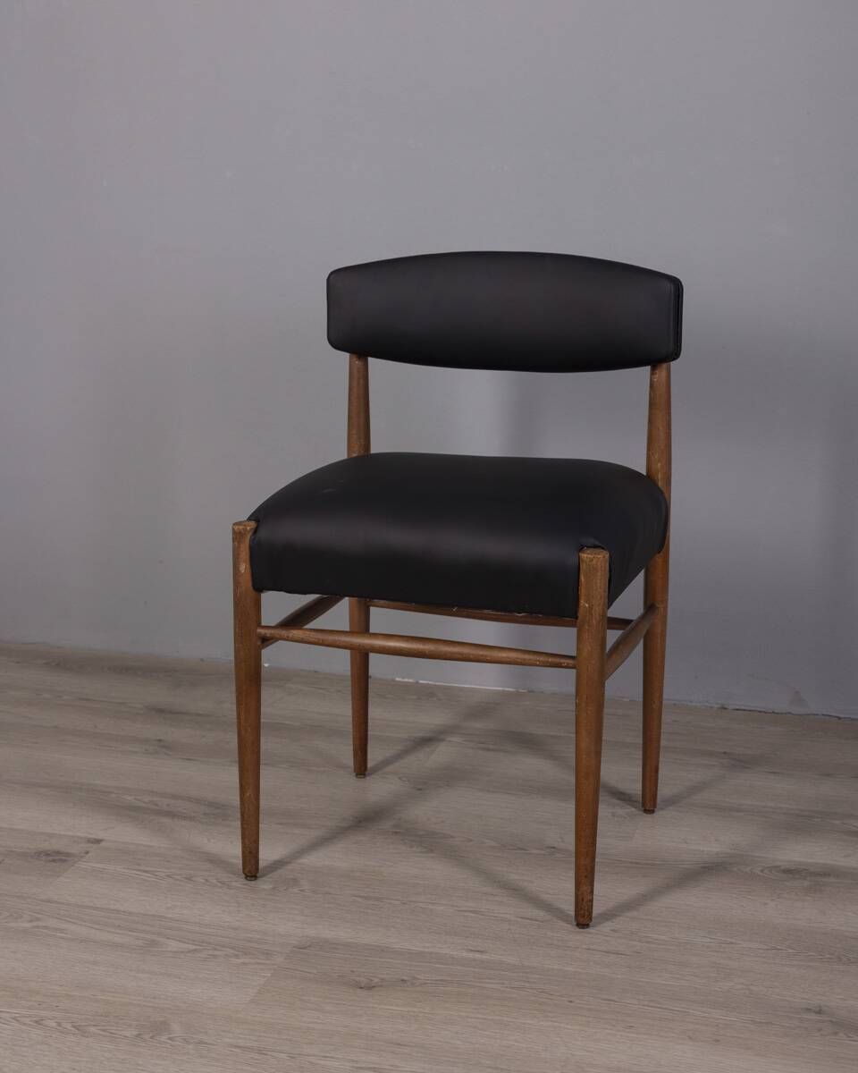 Set Of 4 Vintage 1960s Teak Wood Chairs With Italia photo Furniture