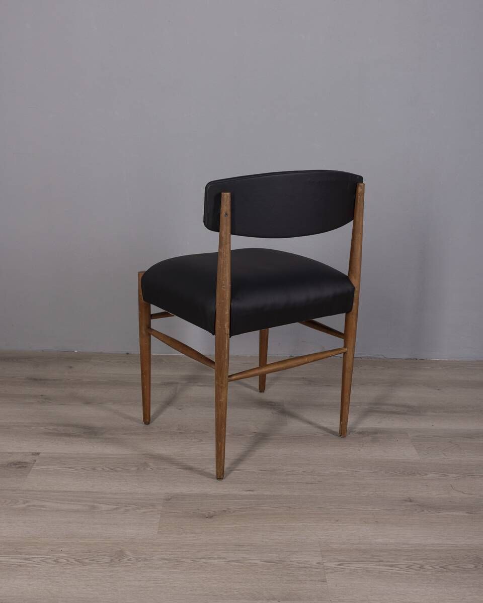 Set Of 4 Vintage 1960s Teak Wood Chairs With Italia photo 1462.0