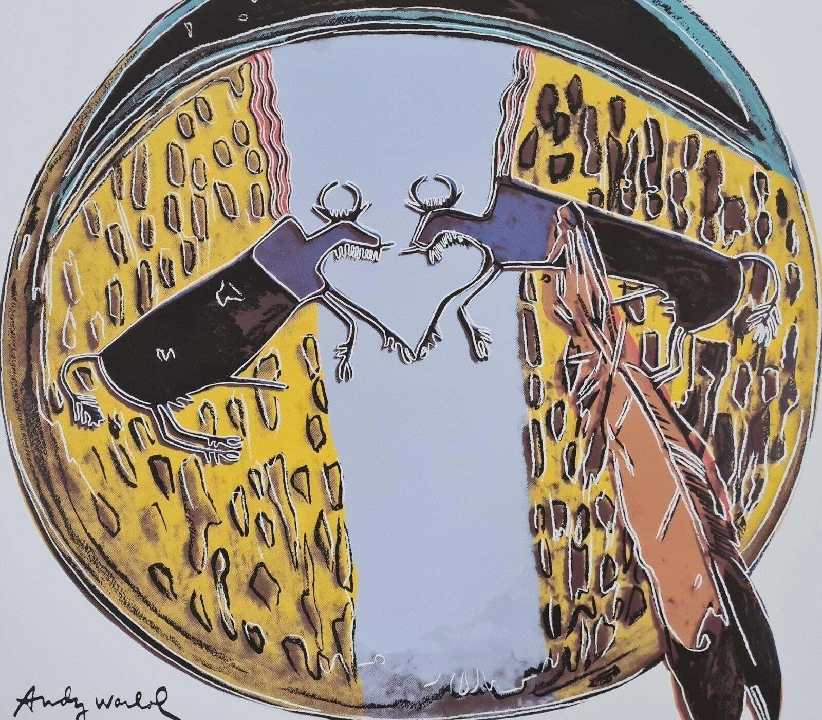 After Andy Warhol, Plains Indian, 1980s, Lithograph photo furniture