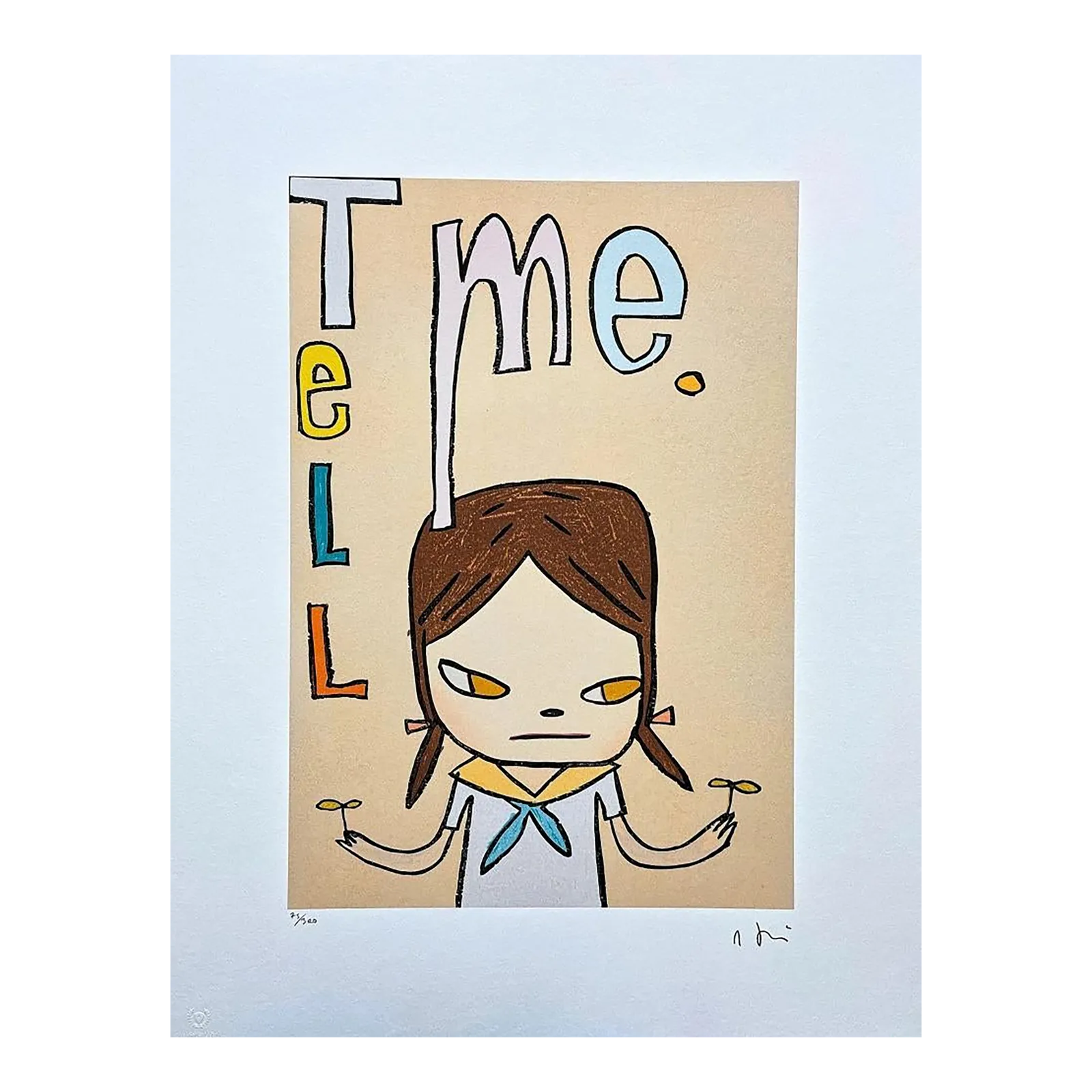 After Nara Yoshitomo, Tell Me, 1990s, Limited Edition Lithograph