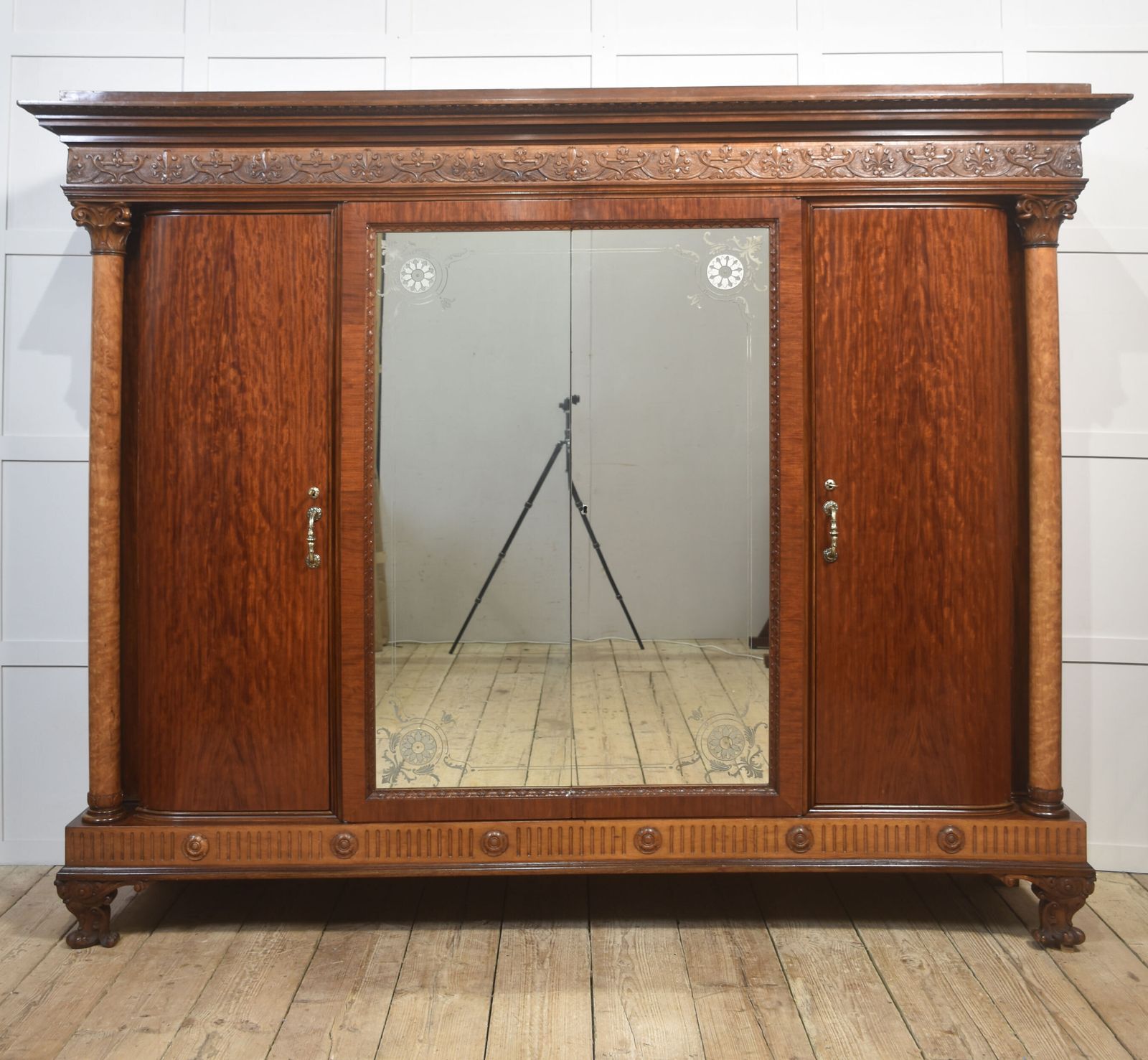 Magnificent Antique Four Door Mahogany Wardrobe